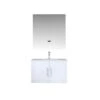 Lexora Geneva 30" Glossy White Single Vanity, White Carrara Marble Top, White Square Sink And 30" LED Mirror W/ Faucet 1 Lexora Geneva 30" Glossy White Single Vanity, White Carrara Marble Top, White Square Sink And 30" LED Mirror W/ Faucet -Home And Outdoor LG192230DMDSLM30F 3