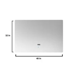 Lexora Geneva 48" Navy Blue Single Vanity, White Carrara Marble Top, White Square Sink And 48" LED Mirror W/ Faucet -Home And Outdoor LG192248DEDSLM48F 13