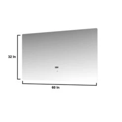 Lexora Geneva 60" Glossy White Double Vanity, White Carrara Marble Top, White Square Sinks And 60" LED Mirror W/ Faucets -Home And Outdoor LG192260DMDSLM60F 13