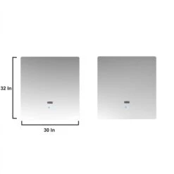 Lexora Geneva 72" Dark Grey Double Vanity, White Carrara Marble Top, White Square Sinks And 30" LED Mirrors W/ Faucets 29 Lexora Geneva 72" Dark Grey Double Vanity, White Carrara Marble Top, White Square Sinks And 30" LED Mirrors W/ Faucets -Home And Outdoor LG192272DBDSLM30F 13