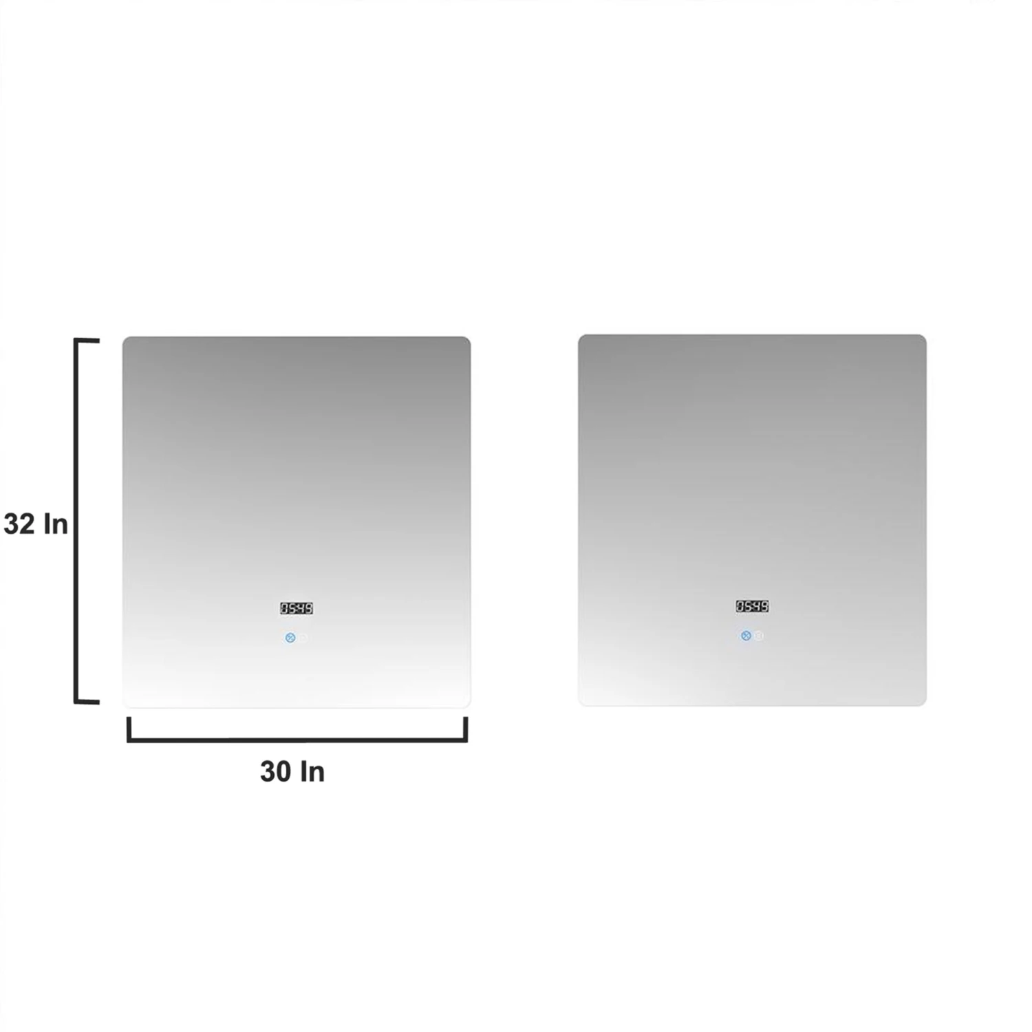 Lexora Geneva 72" Dark Grey Double Vanity, White Carrara Marble Top, White Square Sinks And 30" LED Mirrors W/ Faucets 16 Lexora Geneva 72" Dark Grey Double Vanity, White Carrara Marble Top, White Square Sinks And 30" LED Mirrors W/ Faucets - Image 14