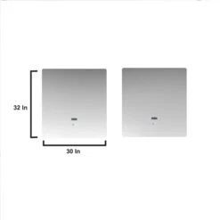 Lexora Geneva 80" Dark Grey Double Vanity, White Carrara Marble Top, White Square Sinks And 30" LED Mirrors W/ Faucets 27 Lexora Geneva 80" Dark Grey Double Vanity, White Carrara Marble Top, White Square Sinks And 30" LED Mirrors W/ Faucets -Home And Outdoor LG192280DBDSLM30F 13