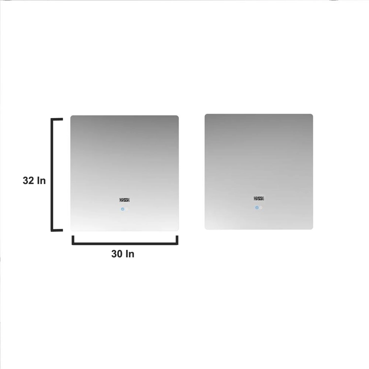 Lexora Geneva 80" Dark Grey Double Vanity, White Carrara Marble Top, White Square Sinks And 30" LED Mirrors W/ Faucets 15 Lexora Geneva 80" Dark Grey Double Vanity, White Carrara Marble Top, White Square Sinks And 30" LED Mirrors W/ Faucets - Image 13