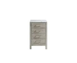 Lexora Jacques 20" Distressed Grey Side Cabinet, White Carrara Marble Top -Home And Outdoor LJ322220DDSSCB white no logo 9d9fc843 4553 4e28 aa85 1b845838c68c