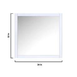 Lexora Jacques 36" White Single Vanity, White Carrara Marble Top, White Square Sink And 34" Mirror - Right Version -Home And Outdoor LJ342236SADSM34 R 11