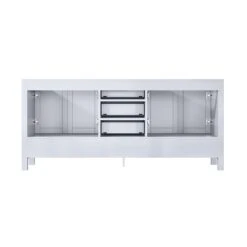 Lexora Jacques 72" White Double Vanity, White Carrara Marble Top, White Square Sinks And 70" Mirror -Home And Outdoor LJ342272DADSM70 11