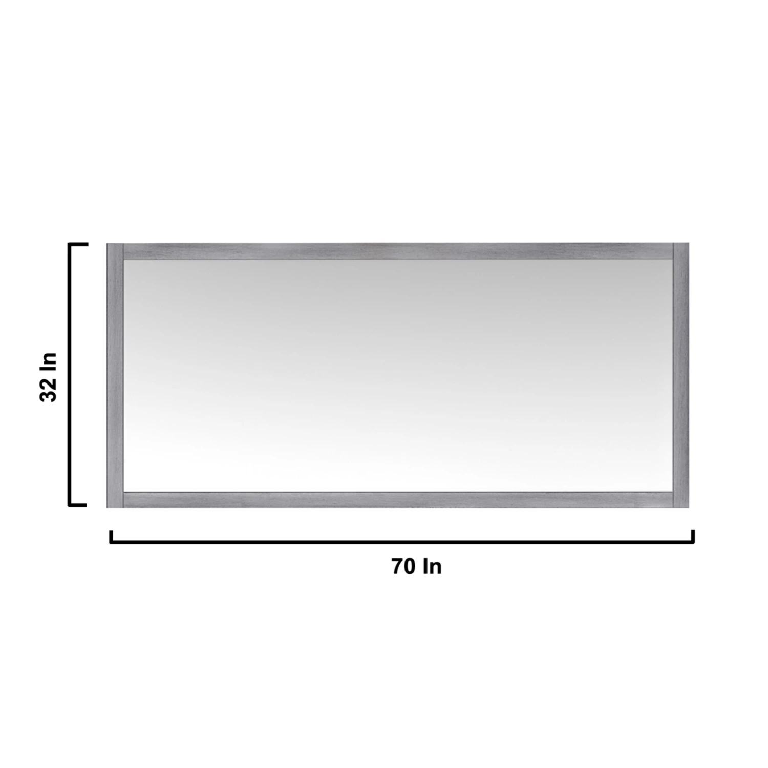 Lexora Jacques 72" Distressed Grey Double Vanity, White Carrara Marble Top, White Square Sinks And 70" Mirror 15 Lexora Jacques 72" Distressed Grey Double Vanity, White Carrara Marble Top, White Square Sinks And 70" Mirror - Image 13