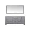 Lexora Jacques 72" Distressed Grey Double Vanity, White Carrara Marble Top, White Square Sinks And 70" Mirror 2 Lexora Jacques 72" Distressed Grey Double Vanity, White Carrara Marble Top, White Square Sinks And 70" Mirror -Home And Outdoor LJ342272DDDSM70 3