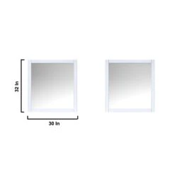 Lexora Jacques 80" White Double Vanity, White Carrara Marble Top, White Square Sinks And 30" Mirrors -Home And Outdoor LJ342280DADSM30 13