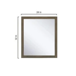 Lexora Marsyas 30" Rustic Brown Single Vanity, White Quartz Top, White Square Sink And 28" Mirror 25 Lexora Marsyas 30" Rustic Brown Single Vanity, White Quartz Top, White Square Sink And 28" Mirror -Home And Outdoor LM342230SKCSM28F 12