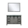 Lexora Marsyas 48" Ash Grey Single Vanity, White Quartz Top, White Square Sink And 44" Mirror 2 Lexora Marsyas 48" Ash Grey Single Vanity, White Quartz Top, White Square Sink And 44" Mirror -Home And Outdoor LM342248SHCSM44 3
