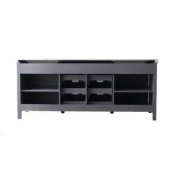 Lexora Marsyas 80" Dark Grey Double Vanity, White Carrara Marble Top, White Square Sinks And 30" Mirrors 34 Lexora Marsyas 80" Dark Grey Double Vanity, White Carrara Marble Top, White Square Sinks And 30" Mirrors -Home And Outdoor LM342280DBBSM30 16