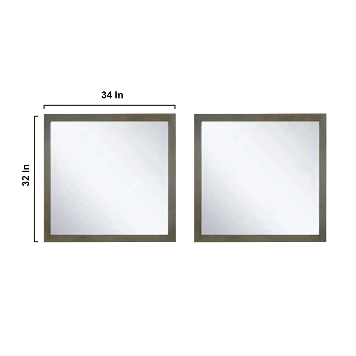 Lexora Marsyas 84" Rustic Brown Double Vanity, White Quartz Top, White Square Sinks And 34" Mirrors 14 Lexora Marsyas 84" Rustic Brown Double Vanity, White Quartz Top, White Square Sinks And 34" Mirrors - Image 12