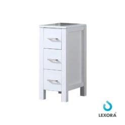 Lexora Volez 12" White Side Cabinet, Phoenix Stone Top 10 Lexora Volez 12" White Side Cabinet, Phoenix Stone Top -Home And Outdoor LV281712AFSSCB 1