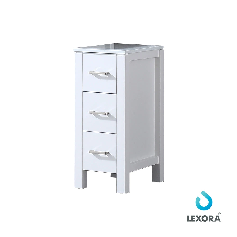 Lexora Volez 12" White Side Cabinet, Phoenix Stone Top 6 Lexora Volez 12" White Side Cabinet, Phoenix Stone Top - Image 4