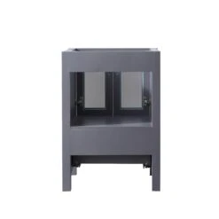 Lexora Volez 24" Dark Grey Single Vanity, Integrated Top, White Integrated Square Sink And 22" Mirror -Home And Outdoor LV341824SBESM22 11