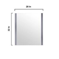 Lexora Volez 30" Dark Grey Single Vanity, Integrated Top, White Integrated Square Sink And 28" Mirror 27 Lexora Volez 30" Dark Grey Single Vanity, Integrated Top, White Integrated Square Sink And 28" Mirror -Home And Outdoor LV341830SBESM28 13