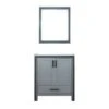 Lexora Ziva 30" Dark Grey Single Vanity, Cultured Marble Top, White Square Sink And 28" Mirror -Home And Outdoor LZV352230SBJSM28 3