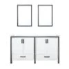 Lexora Ziva 60" White Double Vanity, Cultured Marble Top, White Square Sink And 22" Mirrors -Home And Outdoor LZV352260SAJSM22 3
