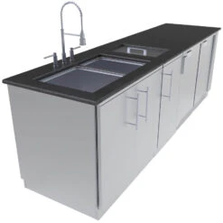 Sunstone Metal Products Galley 9 Foot Clean & Prep Cabinet Island Package SCPGALLEY 10 Sunstone Metal Products Galley 9 Foot Clean & Prep Cabinet Island Package SCPGALLEY -Home And Outdoor SCP GALLEY L1