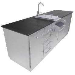 Sunstone Metal Products Savana 8' 6" Length Wet Bar Outdoor Cabinet Package SCPSAVANNA