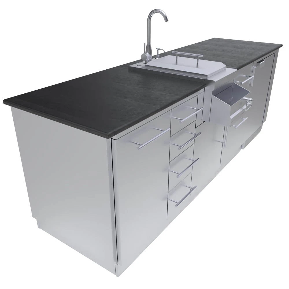 Sunstone Metal Products Savana 8' 6" Length Wet Bar Outdoor Cabinet Package SCPSAVANNA 3 Sunstone Metal Products Savana 8' 6" Length Wet Bar Outdoor Cabinet Package SCPSAVANNA