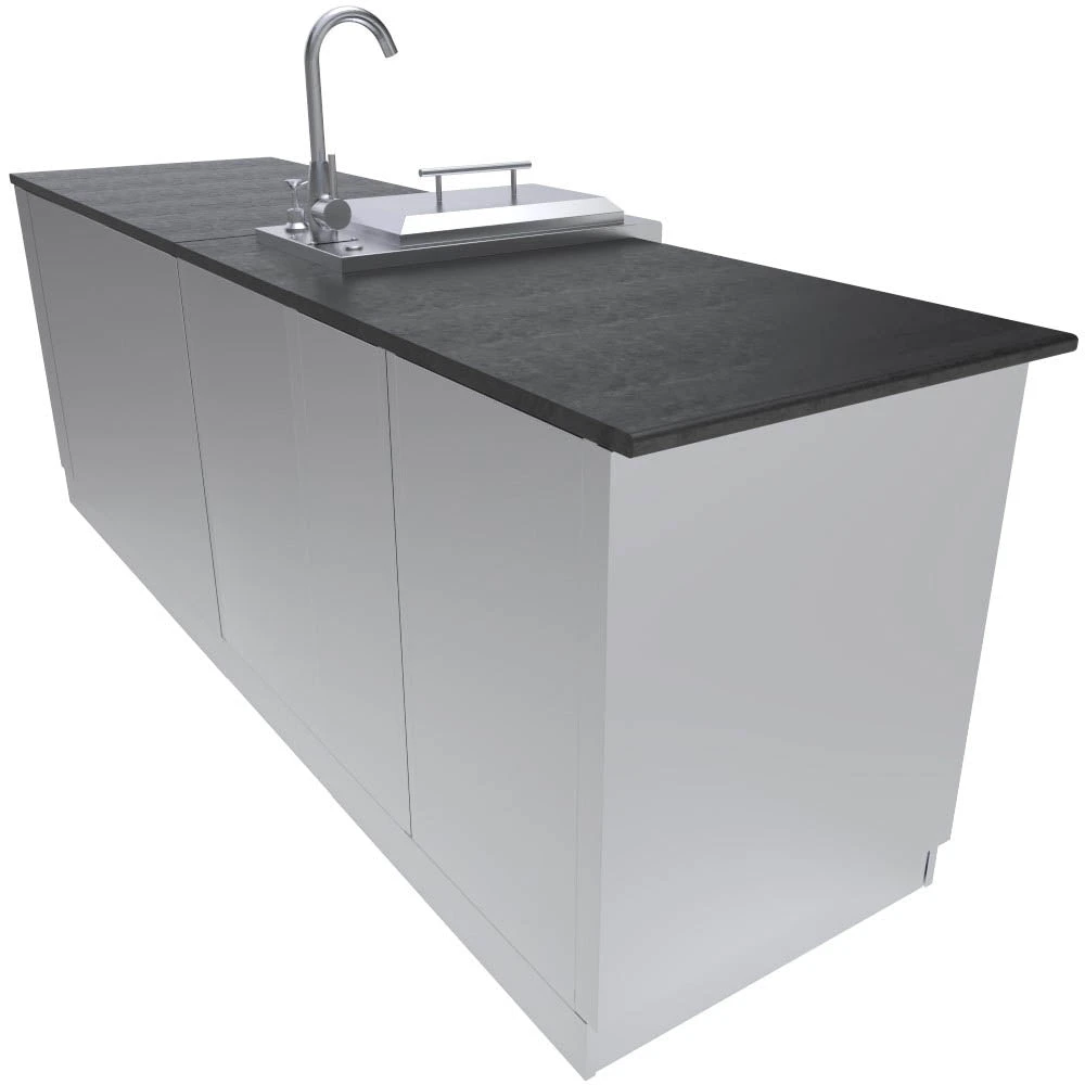 Sunstone Metal Products Savana 8' 6" Length Wet Bar Outdoor Cabinet Package SCPSAVANNA 6 Sunstone Metal Products Savana 8' 6" Length Wet Bar Outdoor Cabinet Package SCPSAVANNA - Image 4