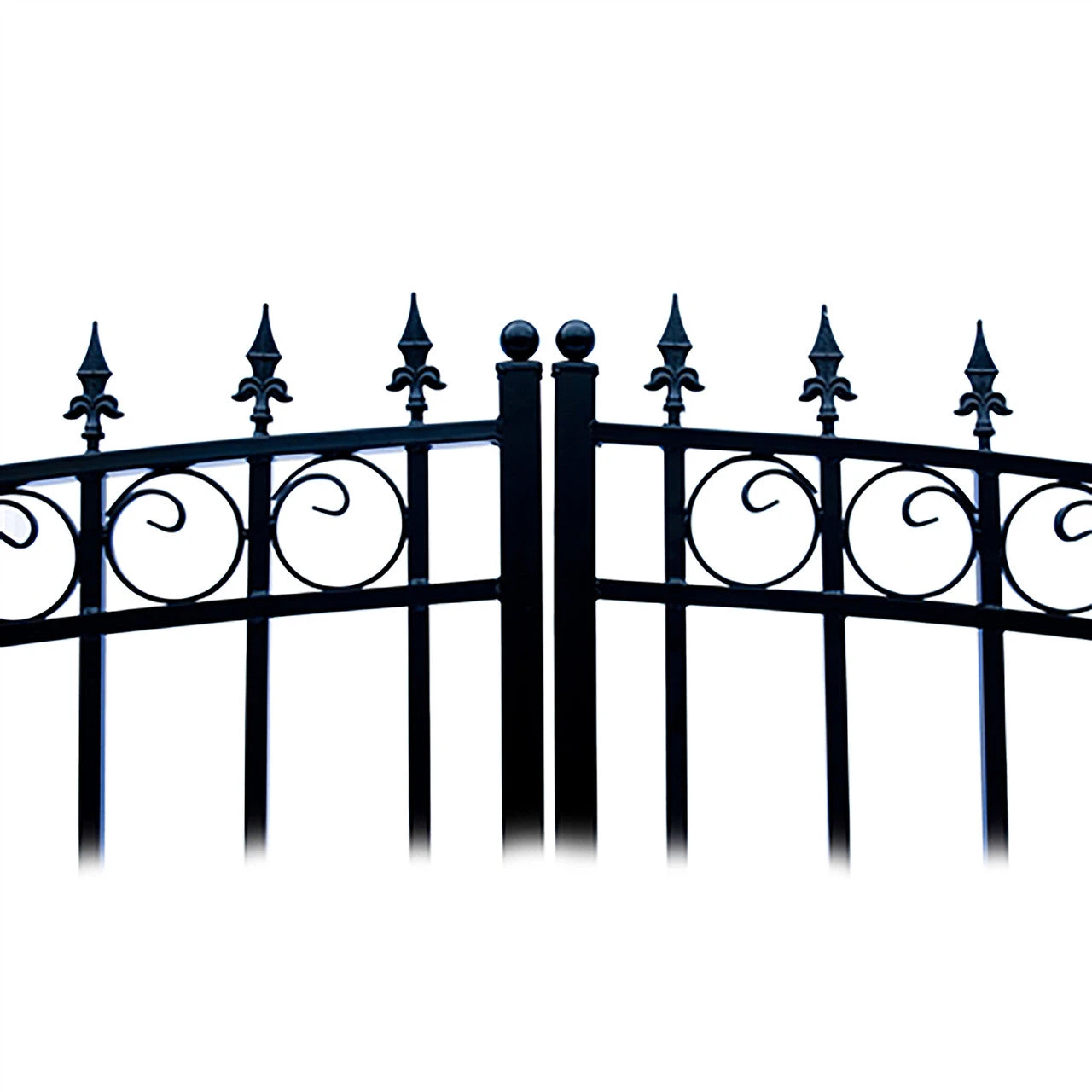 Aleko Steel Dual Swing Driveway Gate - PRAGUE Style - 12 Ft With Pedestrian Gate - 5 Ft SET12X4PRAD-AP 4 Aleko Steel Dual Swing Driveway Gate - PRAGUE Style - 12 Ft With Pedestrian Gate - 5 Ft SET12X4PRAD-AP - Image 2