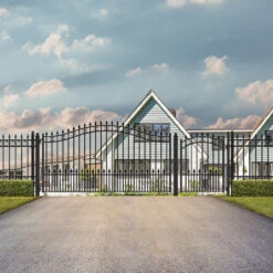 Aleko Steel Single Swing Driveway Gate - ST.LOUIS Style - 12 Ft With Pedestrian Gate - 5 Ft SET12X4STPS-AP 7 Aleko Steel Single Swing Driveway Gate - ST.LOUIS Style - 12 Ft With Pedestrian Gate - 5 Ft SET12X4STPS-AP -Home And Outdoor SET12X4STPS AP 4 17529