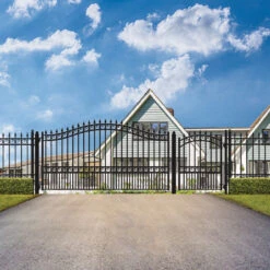 Aleko Steel Single Swing Driveway Gate - LONDON Style - 16 Ft With Pedestrian Gate - 5 Ft SET16X4LONS-AP 7 Aleko Steel Single Swing Driveway Gate - LONDON Style - 16 Ft With Pedestrian Gate - 5 Ft SET16X4LONS-AP -Home And Outdoor SET16X4LONS AP 4 22486