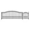 Aleko Steel Single Swing Driveway Gate - PRAGUE Style - 16 Ft With Pedestrian Gate - 5 Ft SET16X4PRAS-AP -Home And Outdoor SET16X4PRAS AP 2 59683