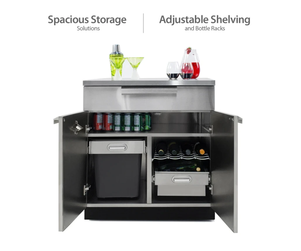 NewAge Modular Outdoor Kitchen Cabinets 3 Piece Stainless Steel Grove Outdoor Kitchen Island Cabinet Set With 2 Door Cabinet, 3 Drawer Cabinet, 2 Door Drawer Cabinet 66772 9 NewAge Modular Outdoor Kitchen Cabinets 3 Piece Stainless Steel Grove Outdoor Kitchen Island Cabinet Set With 2 Door Cabinet, 3 Drawer Cabinet, 2 Door Drawer Cabinet 66772 - Image 7