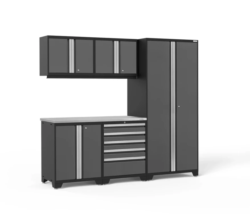 NewAge Products PRO 3.0 Series Grey 6 Piece Cabinet Set 52158 3 NewAge Products PRO 3.0 Series Grey 6 Piece Cabinet Set 52158