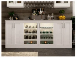 NewAge Wall Bar Cabinet Wine Cabinet Set With Glass Beverage Display Base Cabinet, Wall Wine Rack, Glass Tall Wall Display Cabinet - 7 Piece Home Dry Bar Wine Storage Cabinet Set 62522 -Home And Outdoor ScreenShot2021 02 07at4.00.42PM