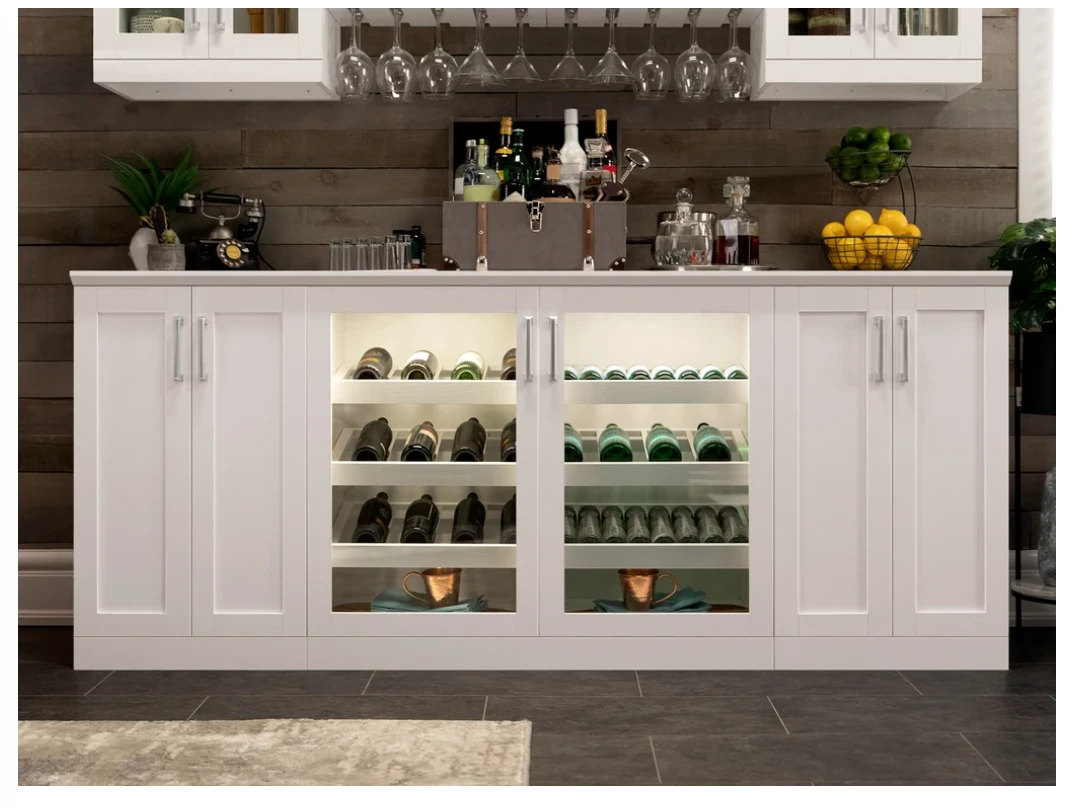 NewAge Wall Bar Cabinet Wine Cabinet Set With Beverage Display Cabinet, Wall Wine Rack, Wine Wall Cabinet Display - 6 Piece Wine Bar Home Dry Bar Wine Storage Cabinet Set 62516 7 NewAge Wall Bar Cabinet Wine Cabinet Set With Beverage Display Cabinet, Wall Wine Rack, Wine Wall Cabinet Display - 6 Piece Wine Bar Home Dry Bar Wine Storage Cabinet Set 62516 - Image 5