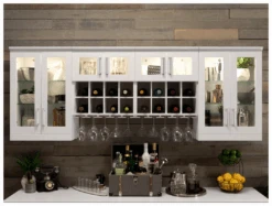 NewAge Wall Bar Cabinet Wine Cabinet Set With Wine Storage Cabinet, Floating Shelf, Stemware Shelf, Wine Wall Cabinet - 6 Piece Wine Bar Home Dry Bar Set 62520 -Home And Outdoor ScreenShot2021 02 07at4.05.32PM