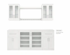 NewAge Wall Bar Cabinet Wine Cabinet Set With Glass Beverage Display Base Cabinet, Floating Display Shelf, Hanging Stemware Shelf, Glass Short Wall Display Cabinet - 8 Piece Home Dry Bar Wine Storage Cabinet Set 62539 24 NewAge Wall Bar Cabinet Wine Cabinet Set With Glass Beverage Display Base Cabinet, Floating Display Shelf, Hanging Stemware Shelf, Glass Short Wall Display Cabinet - 8 Piece Home Dry Bar Wine Storage Cabinet Set 62539 -Home And Outdoor ScreenShot2021 02 07at4.09.00PM
