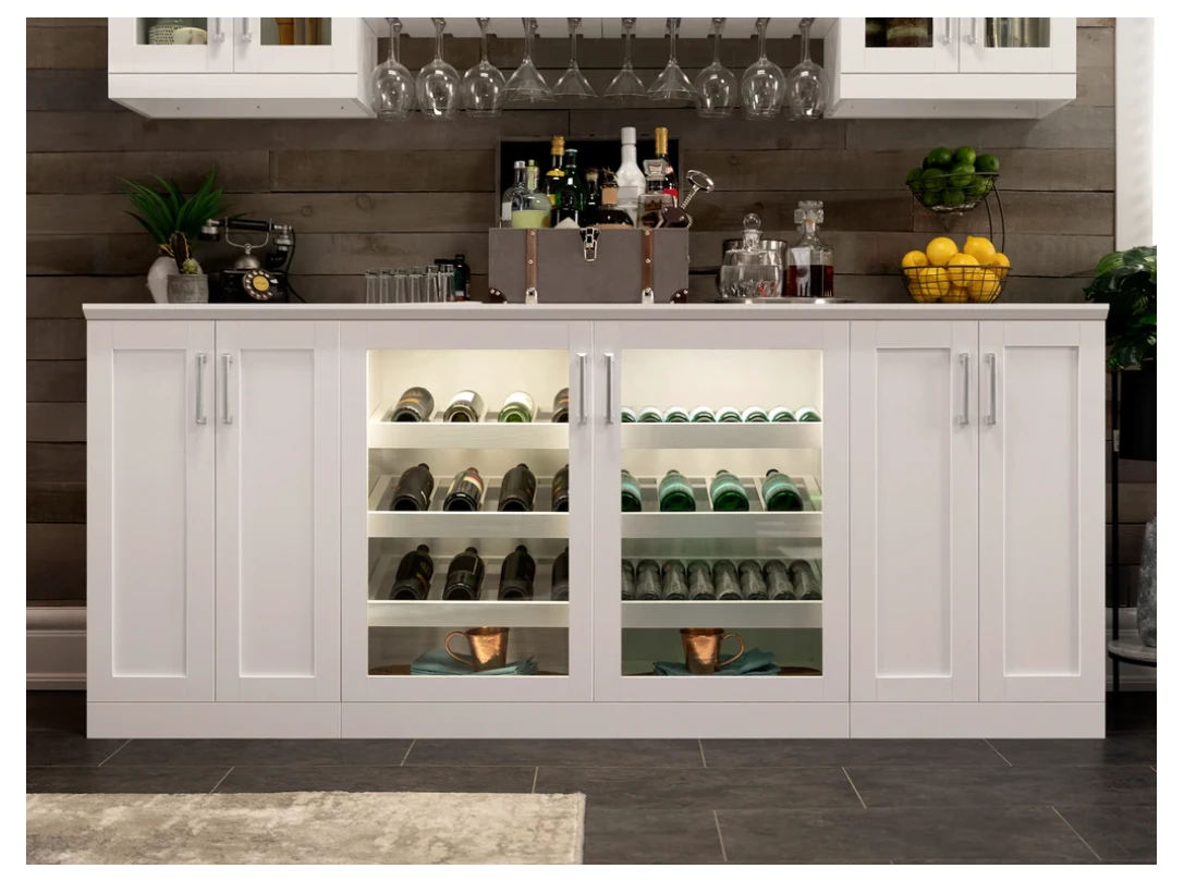 NewAge Wine Bar Cabinet Wall Bar Cabinet With Beverage Center Cabinets, Wine Rack Cabinet, Bar Display Cabinet - 8 Piece Home Bar Wine Bar Storage Cabinets 62525 10 NewAge Wine Bar Cabinet Wall Bar Cabinet With Beverage Center Cabinets, Wine Rack Cabinet, Bar Display Cabinet - 8 Piece Home Bar Wine Bar Storage Cabinets 62525 - Image 8