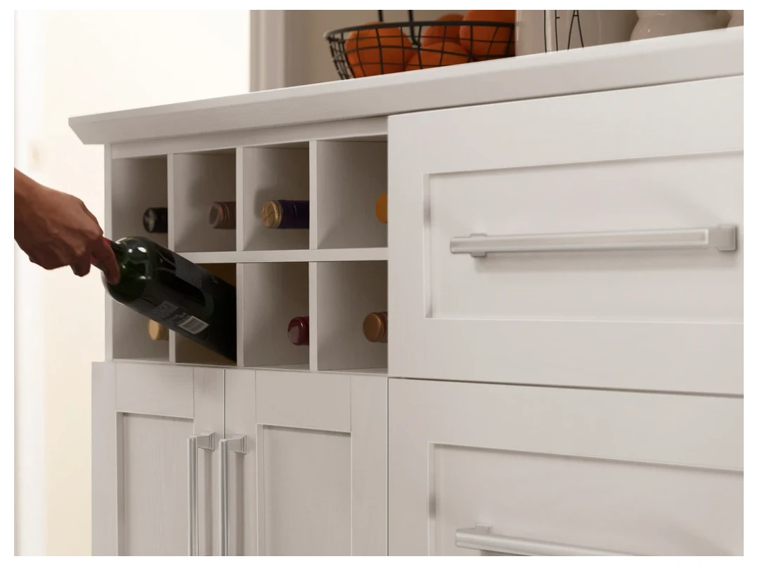 NewAge Wall Bar Cabinet Wine Cabinet Set With Glass Beverage Display Base Cabinet, Wall Wine Rack, Glass Tall Wall Display Cabinet - 8 Piece Home Dry Bar Wine Storage Cabinet Set 62521 16 NewAge Wall Bar Cabinet Wine Cabinet Set With Glass Beverage Display Base Cabinet, Wall Wine Rack, Glass Tall Wall Display Cabinet - 8 Piece Home Dry Bar Wine Storage Cabinet Set 62521 - Image 14