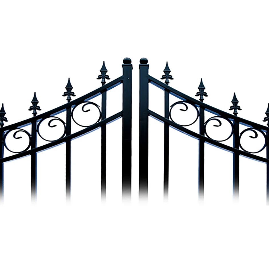 Aleko Steel Dual Swing Driveway Gate - Moscow Style - 14 Ft With Pedestrian Gate - 5 Ft 5 Aleko Steel Dual Swing Driveway Gate - Moscow Style - 14 Ft With Pedestrian Gate - 5 Ft - Image 3