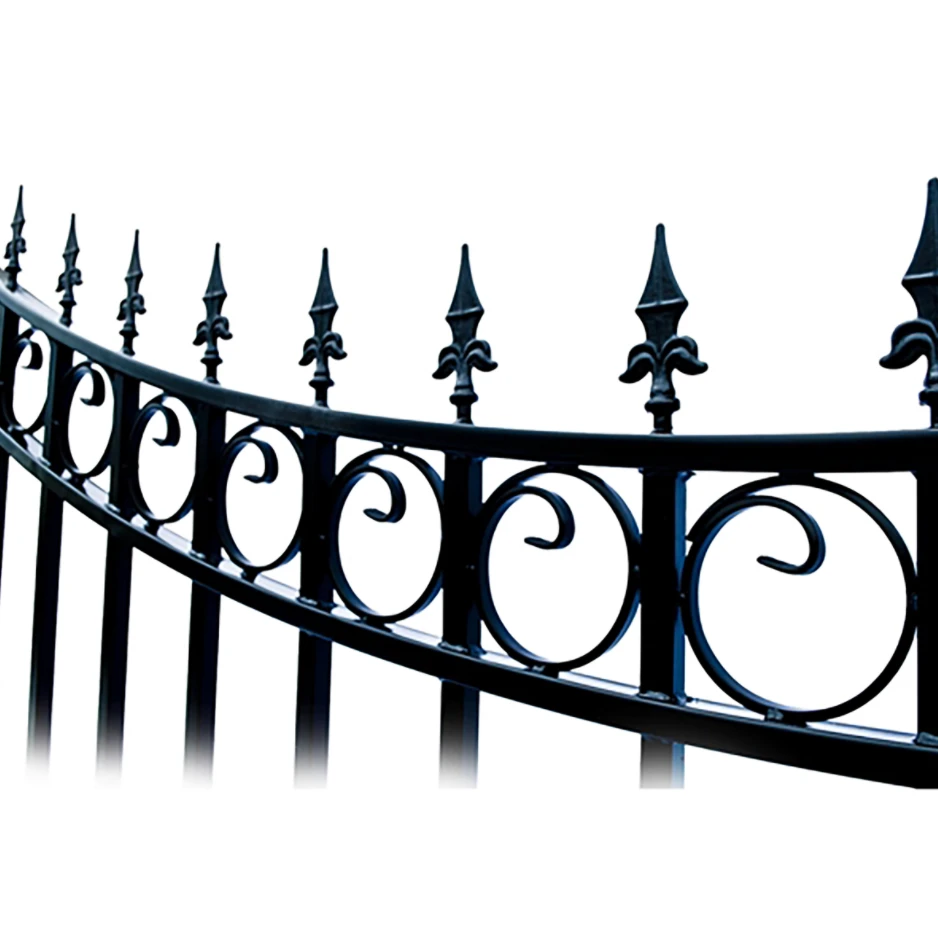 Aleko Steel Dual Swing Driveway Gate - Moscow Style - 14 Ft With Pedestrian Gate - 5 Ft 6 Aleko Steel Dual Swing Driveway Gate - Moscow Style - 14 Ft With Pedestrian Gate - 5 Ft - Image 4