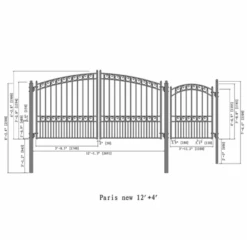 Aleko Steel Dual Swing Driveway Gate - Paris Style - 12 Ft With Pedestrian Gate - 5 Ft 13 Aleko Steel Dual Swing Driveway Gate - Paris Style - 12 Ft With Pedestrian Gate - 5 Ft -Home And Outdoor ScreenShot2021 02 27at2.22.00PM