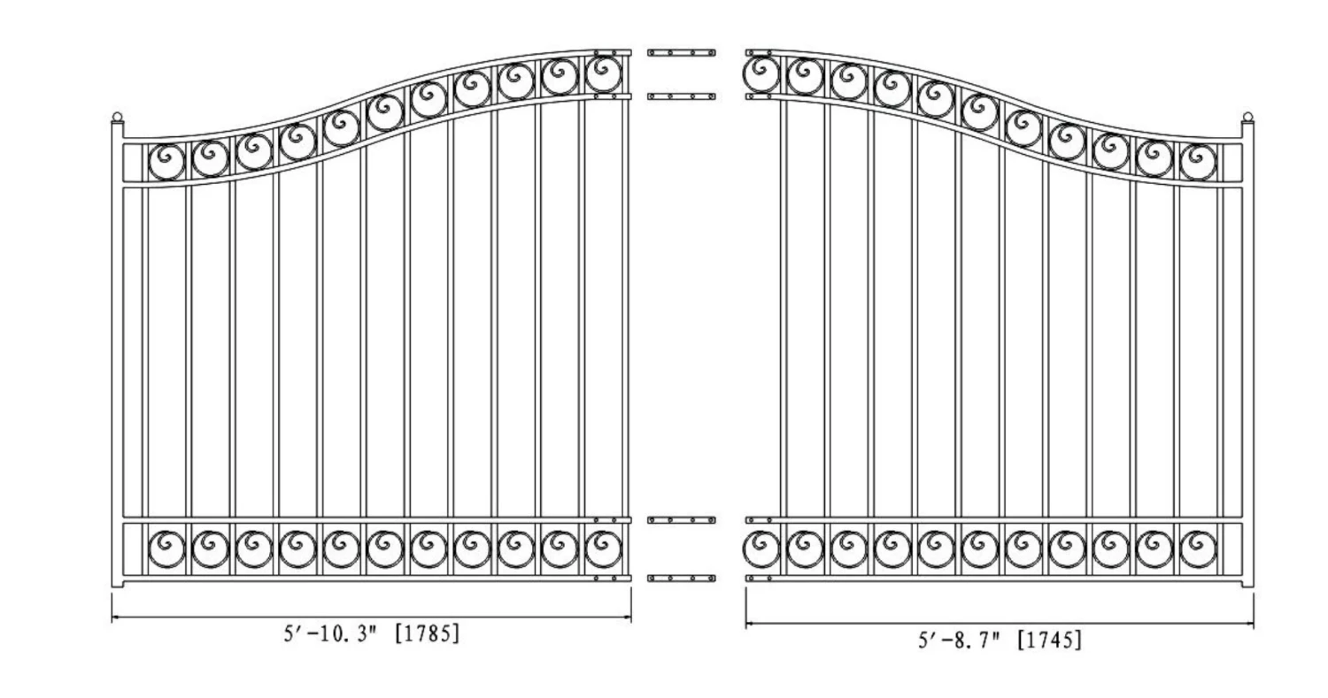 Aleko Steel Sliding Driveway Gate - Dublin Style - 12 X 6 Feet 14 Aleko Steel Sliding Driveway Gate - Dublin Style - 12 X 6 Feet - Image 12