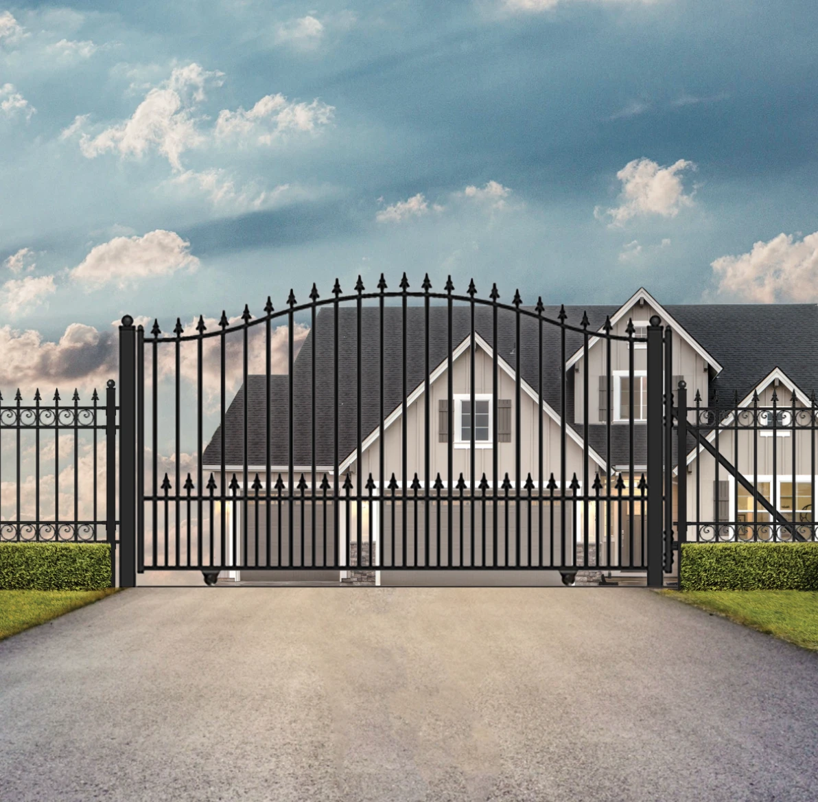 Aleko Steel Sliding Driveway Gate - Munich Style - 12 X 6 Feet 4 Aleko Steel Sliding Driveway Gate - Munich Style - 12 X 6 Feet - Image 2