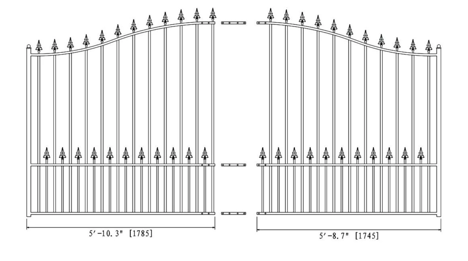 Aleko Steel Sliding Driveway Gate - Munich Style - 12 X 6 Feet 14 Aleko Steel Sliding Driveway Gate - Munich Style - 12 X 6 Feet - Image 12