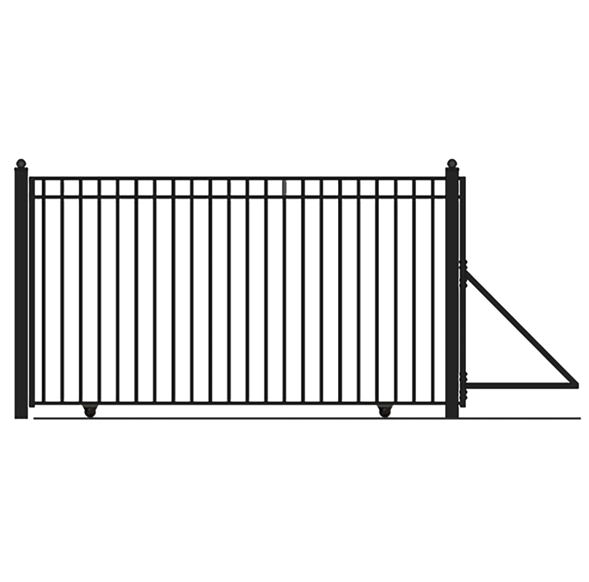 Aleko Single Slide Steel Driveway Gate - Madrid Style - 18 X 6 Feet 3 Aleko Single Slide Steel Driveway Gate - Madrid Style - 18 X 6 Feet