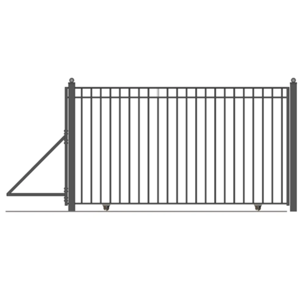 Aleko Single Slide Steel Driveway Gate - Madrid Style - 18 X 6 Feet 4 Aleko Single Slide Steel Driveway Gate - Madrid Style - 18 X 6 Feet - Image 2