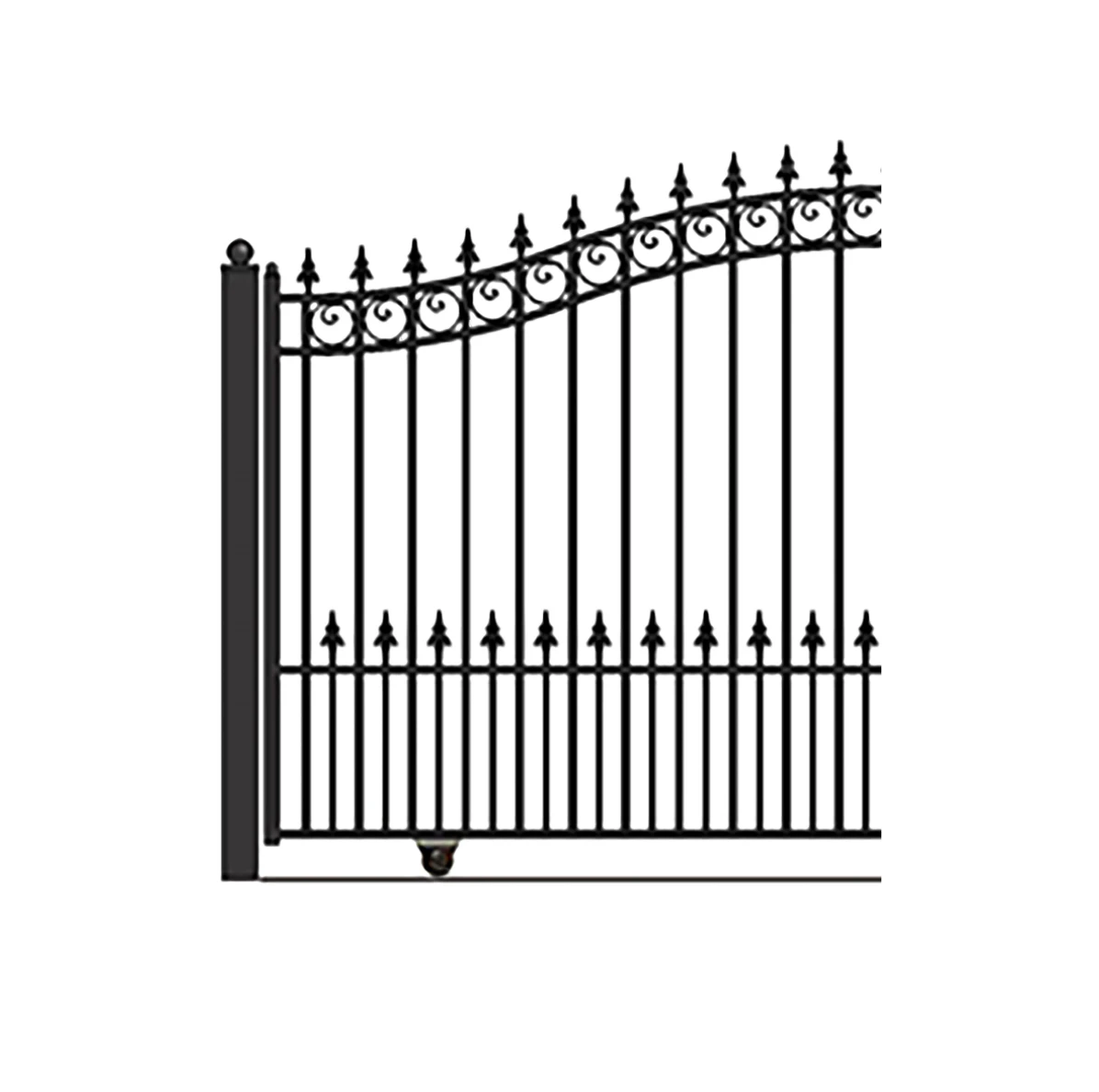Aleko Steel Sliding Driveway Gate - Prague Style - 18 X 6 Feet 5 Aleko Steel Sliding Driveway Gate - Prague Style - 18 X 6 Feet - Image 3