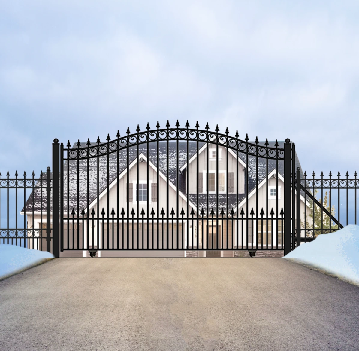 Aleko Steel Sliding Driveway Gate - Prague Style - 18 X 6 Feet 4 Aleko Steel Sliding Driveway Gate - Prague Style - 18 X 6 Feet - Image 2