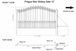 Aleko Steel Sliding Driveway Gate - Prague Style - 12 X 6 Feet -Home And Outdoor ScreenShot2021 02 27at4.18.36PM